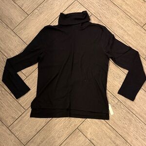 Madewell Black Turtleneck Long Sleeve Top